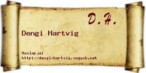 Dengi Hartvig névjegykártya
